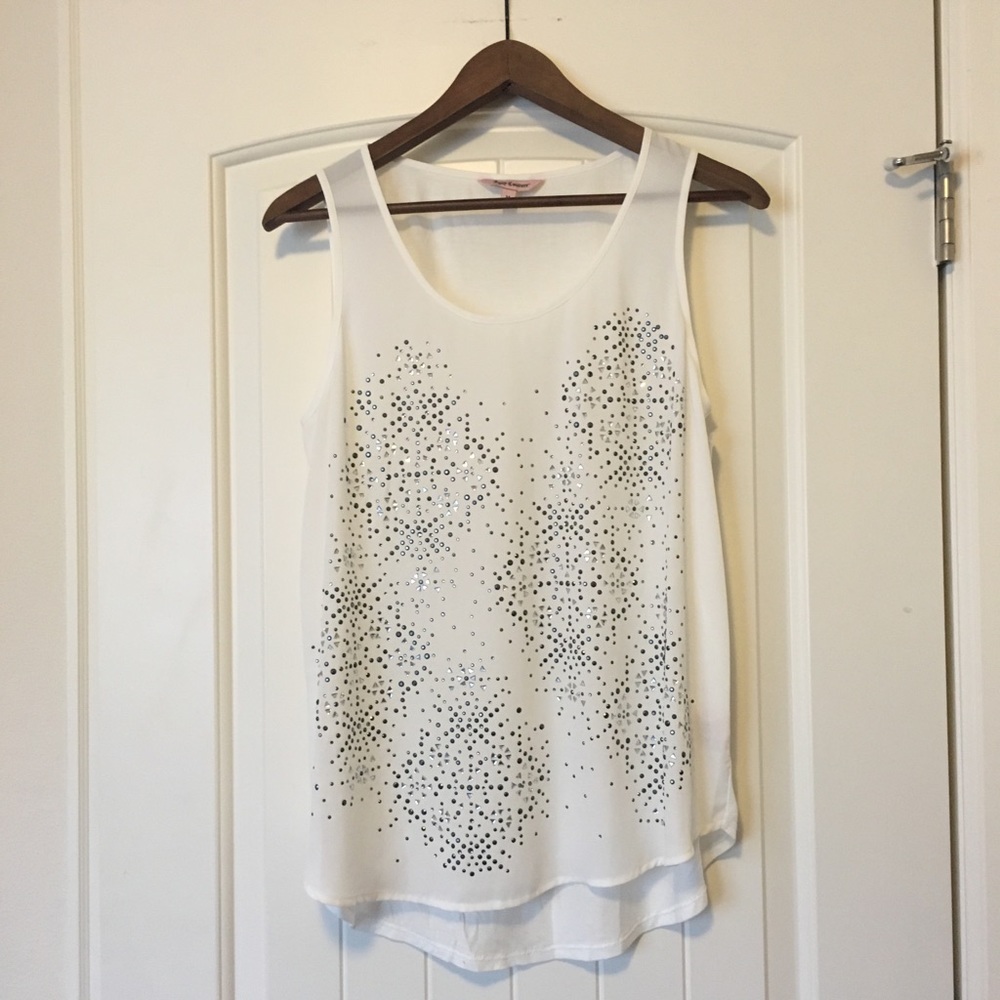 Pretty soft white juicy Couture tank size medium